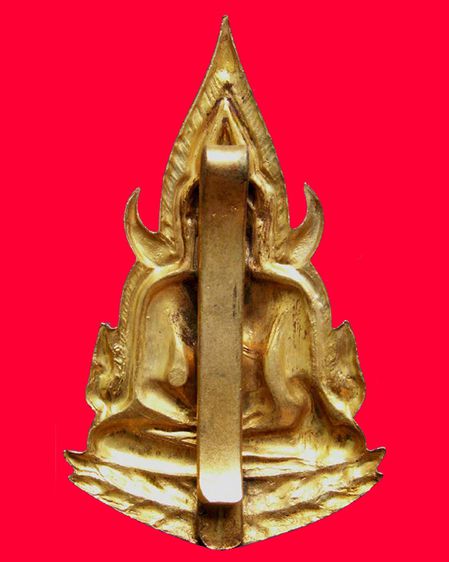 แหนบพระพุทธชินราช วัดใหญ่ พิษณุโลก กะไหล่ทองเก่า สูง 4 ซ.ม. ตอกโค้ด ตัว ท. เก่าเก็บ กะไหล่แห้ง รูปที่ 2