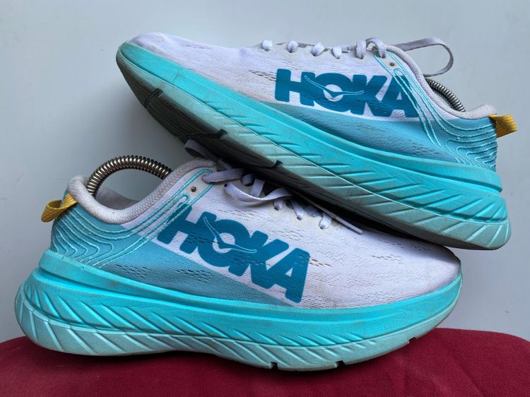 รองเท้าวิ่ง อื่นๆ ผู้ชาย HOKA carbon X ขาวฟ้า เบอร์ 41.5