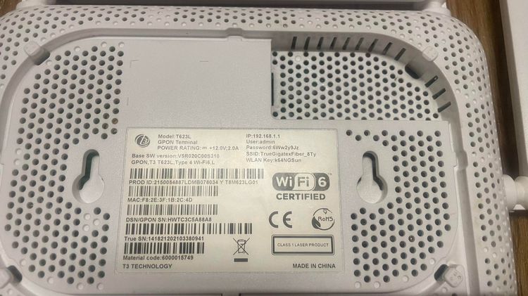 ขายเราเตอร์ True Gigatex Fiber Routers T3  T623L  AX4800 WiFi6 มือสองราคาถูก รูปที่ 3