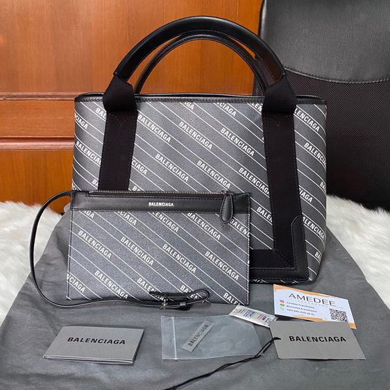 Used like new Balenciaga cabas monogram ( Gray-Black) size S ⛔️SOLD OUT⛔️
