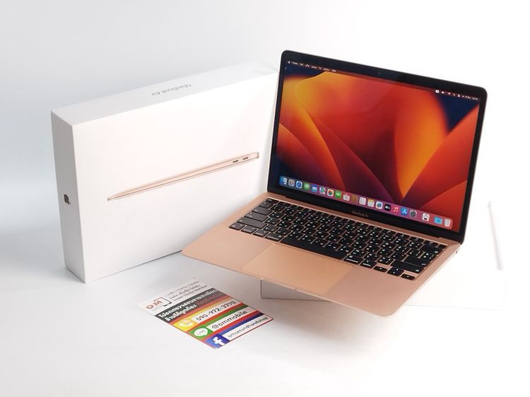 Macbook Air 2020 M1 Ram8 SSD 512 ศูนย์ไทย Apple care plus สวยมาก แท้ ครบกล่อง เพียง 27,900 บาท 