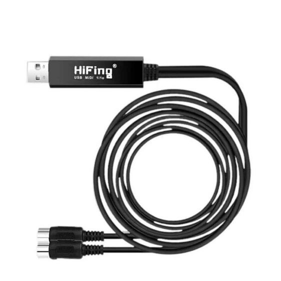 HiFing 2 m USB IN-OUT MIDI Interface Concerter Adapter with 5-PIN DIN MIDI Cable PC,Laptop,Mac รูปที่ 3