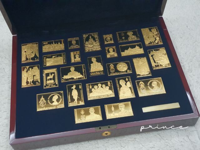 เหรียญแสตมป์เงินบริสุทธิ์ 99.99 ชุบทองคำ Swiss made ครบชุด 25 เหรียญ  รูปที่ 2