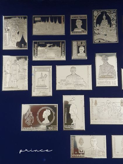 เหรียญแสตมป์เงินบริสุทธิ์ 99.99 ชุบทองคำ Swiss made ครบชุด 25 เหรียญ  รูปที่ 5