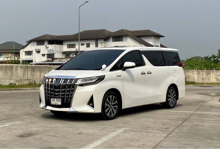 Toyota Alphard 2020 2.5 Hybrid E-Four 4WD Van ไฮบริด ไม่ติดแก๊ส เกียร์อัตโนมัติ ขาว