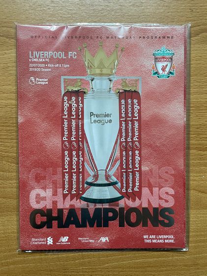 หนังสือ Programme Liverpool VS Chelsea ฉบับฉลองแชมป์ Premier League