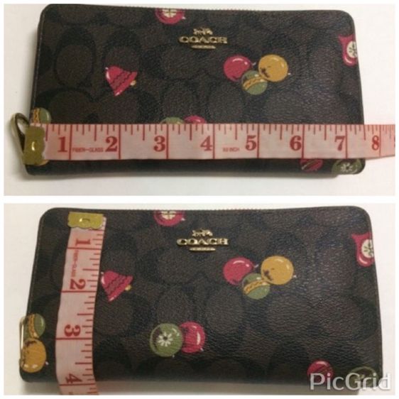 COACH แท้ กระเป๋าสตางค์ใบยาว-ซิปรอบ รูปที่ 4