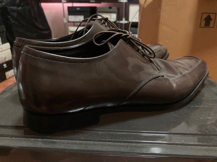 รองเท้าทำงาน ยี่ห้อ Prada สีน้ำตาล ไซส์ UK6 มือสอง Made in Italy รูปที่ 4