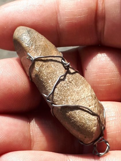 คตดักแด้ หรือ ดักแด้หิน ถักลวด ขนาดประมาณ 1.8 ซม. สีน้ำตาล เนื้อแห้ง มัน มีลายเป็นธรรมชาติ เก่ามากเป็นรูปตัวดักแด้ สภาพสวยมาก หายาก แท้รับปร รูปที่ 5