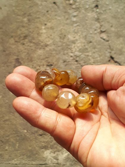 ข้อมือพลอยตาแมว หรือ พลอยไพฑูรย์ จำนวน 14 เม็ด ขนาดเม็ดใหญ่ กลมมน โปร่งใส สีสวย มีความทนทานของเนื้อพลอยนั้นยอดเยี่ยม นิยม คุณภาพดี เดิมๆ เป็ รูปที่ 6