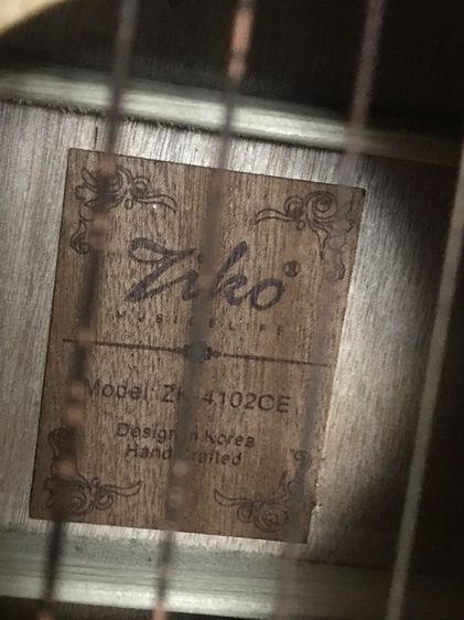 กีตาร์โปร่งไฟฟ้ายี่ห้อ ZIKO สภาพสวย รูปที่ 2