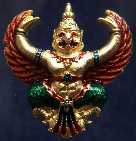 สวยดั่งทอง ครุฑ พิธียกครุฑพ่าห์ ศาลจ.เบตง เนื้อทองเหลืองกะไหล่ทองลงยา รูปที่ 5