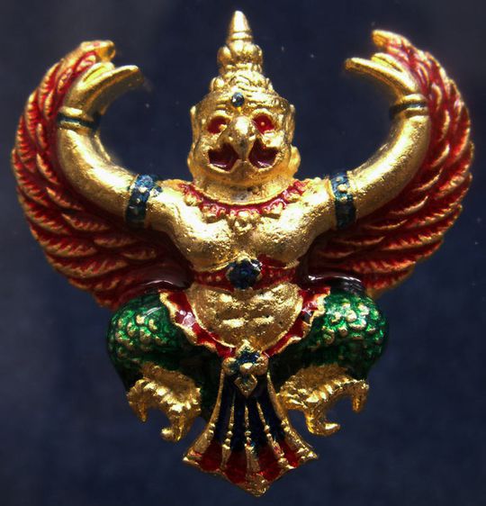 สวยดั่งทอง ครุฑ พิธียกครุฑพ่าห์ ศาลจ.เบตง เนื้อทองเหลืองกะไหล่ทองลงยา รูปที่ 3