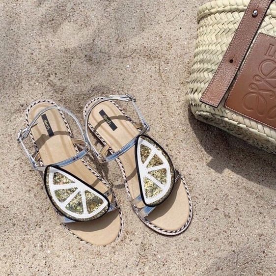 marchshoes รองเท้ากากเพชรลายเลมอน sz 37 เหมือนใหม่ รูปที่ 2