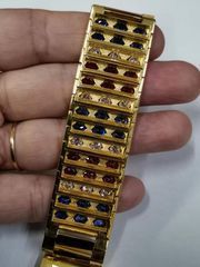 (บ.379) เลสข้อมือทอง 90 งานสั่งทำฝังเพชรเบลเยี่ยมคัด น้ำสวย รูปที่ 5