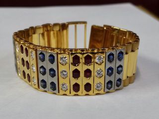 (บ.379) เลสข้อมือทอง 90 งานสั่งทำฝังเพชรเบลเยี่ยมคัด น้ำสวย รูปที่ 6