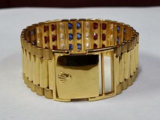 (บ.379) เลสข้อมือทอง 90 งานสั่งทำฝังเพชรเบลเยี่ยมคัด น้ำสวย รูปที่ 2