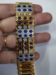 (บ.379) เลสข้อมือทอง 90 งานสั่งทำฝังเพชรเบลเยี่ยมคัด น้ำสวย รูปที่ 4