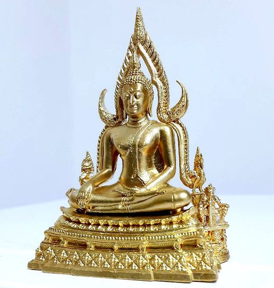 พระพุทธชินราช ขนาดหน้าตักพระ1.5นิ้ว (วัดจากเข่าถึงเข่า) เนื้อทองเหลือง รุ่น666ปีวัดพระศรี รูปที่ 4