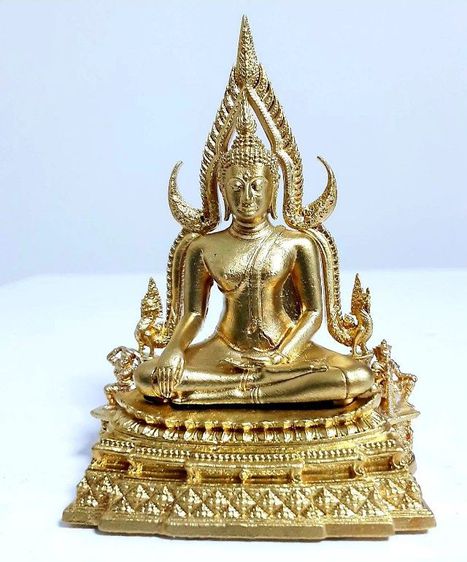 พระพุทธชินราช ขนาดหน้าตักพระ1.5นิ้ว (วัดจากเข่าถึงเข่า) เนื้อทองเหลือง รุ่น666ปีวัดพระศรี รูปที่ 7