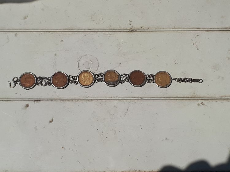 กำไลเหรียญ 25 สตางค์ ปี 2540 จำนวน 6 เหรียญ เลี่ยมจับขอบเงิน จำนวน 6 เหรียญ เงินแท้ เก่า สวย แปลก หายาก รูปที่ 7