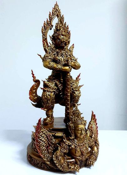 ท้าวเวสสุวรรณ วัดเนินทอง สูง12นิ้ว ศิลปิน อ.ชาญ บุดดาชัย รูปที่ 9