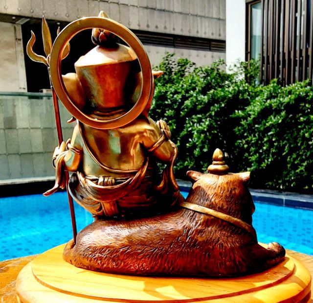 พระพิฆเนศทรงพยัคฆินทร์ ทรงประทับหลังพญาเสือ โลหะบรอนซ์ สวยงามน่าบูชา ขนาด19×19เซ็นต์  หมายเลขที่ ๙ สร้างเพียง๑๙องค์ รูปที่ 7