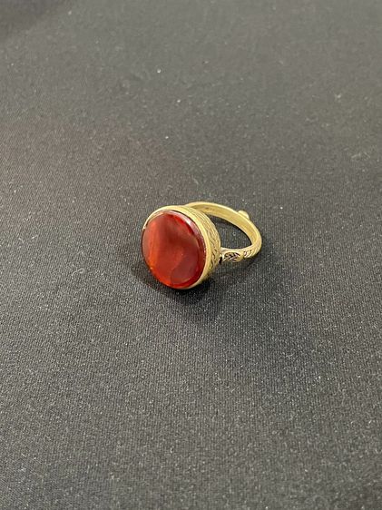 แหวนหัวคาร์เนเลี่ยน (Carnelian) ตัวเรือนเป็นโลหะผสม  รูปแบบสวยงาม สวมใส่สบาย ๆๆ ในวันสบาย ๆๆ  รูปที่ 12