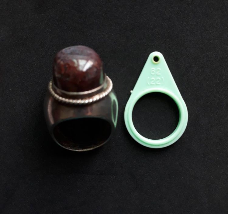 แหวนหัวพลอยแดงดิบ เรือนเงิน  รูปแบบสวยงาม สวมใส่สบาย ๆๆ ในวันสบาย ๆๆ  รูปที่ 11