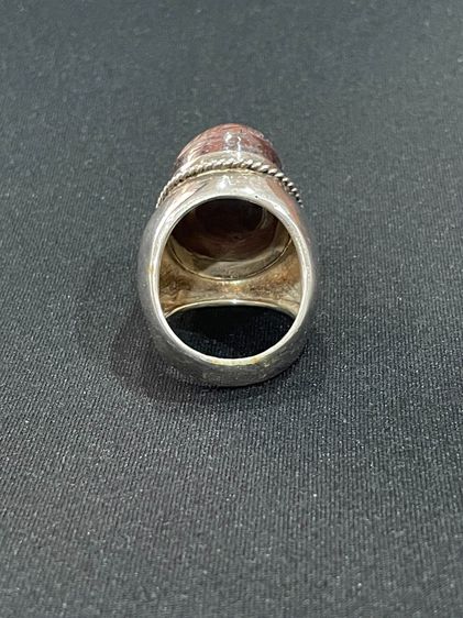 แหวนหัวพลอยแดงดิบ เรือนเงิน  รูปแบบสวยงาม สวมใส่สบาย ๆๆ ในวันสบาย ๆๆ  รูปที่ 14