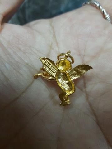 (96) จี้ทอง90 รูปกามเทพน้อยสีไวโอลีน  รูปที่ 2