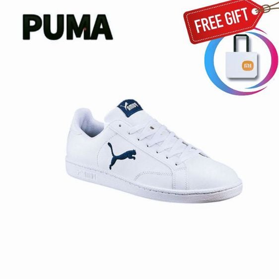 รองเท้าผ้าใบ หนัง PU ขนาดอื่น ๆ ขาว รองเท้า Puma Smash Cat รองเท้าลำลองผู้ใหญ่ ฟรี.กระเป๋าผ้า