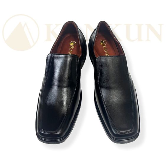 KANKUN Loafers รองเท้าคัทชูหนังแท้ เกรดพรีเมี่ยม dual super soft พื้นนุ่มพิเศษ สีดำ รูปที่ 3