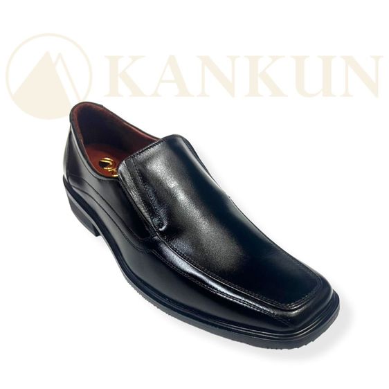 KANKUN Loafers รองเท้าคัทชูหนังแท้ เกรดพรีเมี่ยม dual super soft พื้นนุ่มพิเศษ สีดำ รูปที่ 6