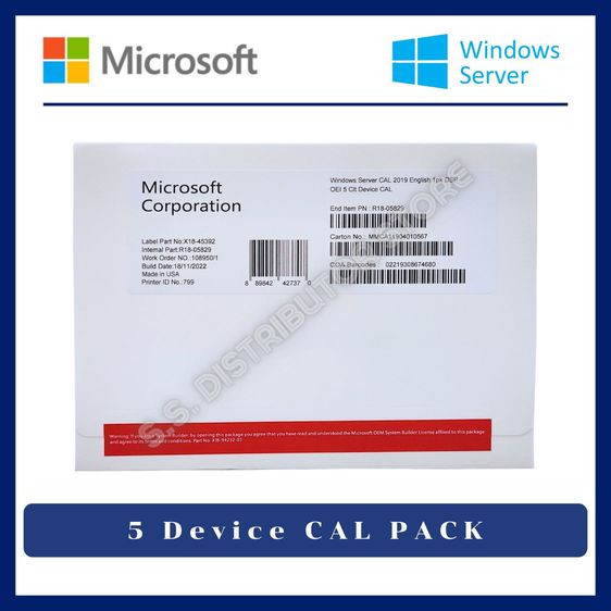Windows Server 2022 2019 2016 2012 2008 Standard Datacenter Device User CALS รูปที่ 2