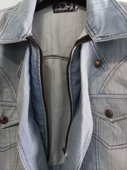 🌈เสื้อแจ๊คเก็ต ‘ยีนส์ฟอก’ หรือ ‘ยีนส์สีซีด แบรนด์ LEONINE® งานแบรนด์แท้ 💯สภาพใหม่ 💯  👉แบรนด์ดัง ✨️ รูปที่ 8