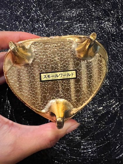 กล่องดนตรี Vintage Mele Cameo Heart Shaped Jewelry Music Box Gold Tone Sankyo Japan    รูปที่ 3