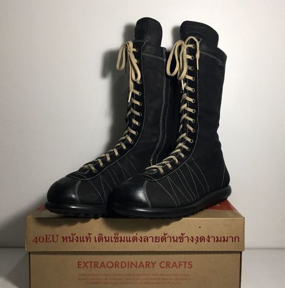 CAMPER Boots, Unisex 40EU(26.2cm) Original งาน Morocco ของแท้ มือ 2 สภาพเยี่ยม, รองเท้าบู้ท CAMPER หนังแท้แต่งลาย พื้นเต็ม ป้ายครบ สวยมาก รูปที่ 3