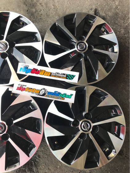 ล้อแม็กแท้ขอบ15 NISSAN ALMERA 4รู สีดำหน้าเงา รูปที่ 3