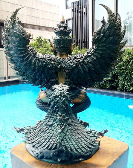 พญาครุฑ วัดแสงแก้วโพธิญาณ ครูบาอริยชาติ โลหะบรอนซ์ สวยงามมาก รูปที่ 14