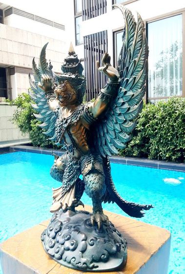 พญาครุฑ วัดแสงแก้วโพธิญาณ ครูบาอริยชาติ โลหะบรอนซ์ สวยงามมาก รูปที่ 18