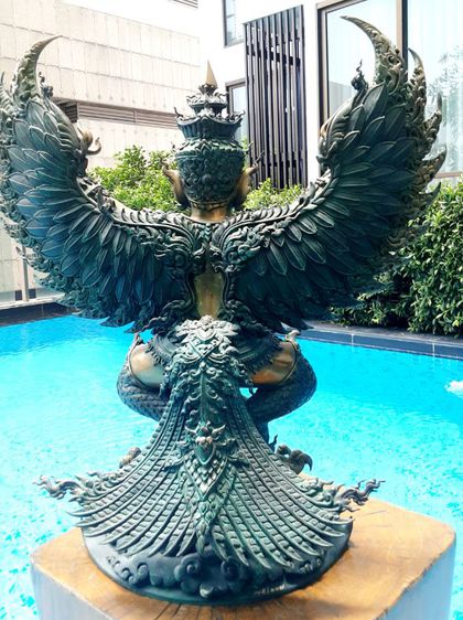 พญาครุฑ วัดแสงแก้วโพธิญาณ ครูบาอริยชาติ โลหะบรอนซ์ สวยงามมาก รูปที่ 5