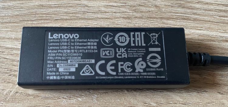 Lenovo USB-C to Ethernet Adapter รูปที่ 7