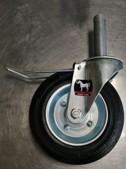 (113) ลูกล้อยางเพลานั่งร้าน 8 นิ้ว เบรคลวด เเกนเล็ก