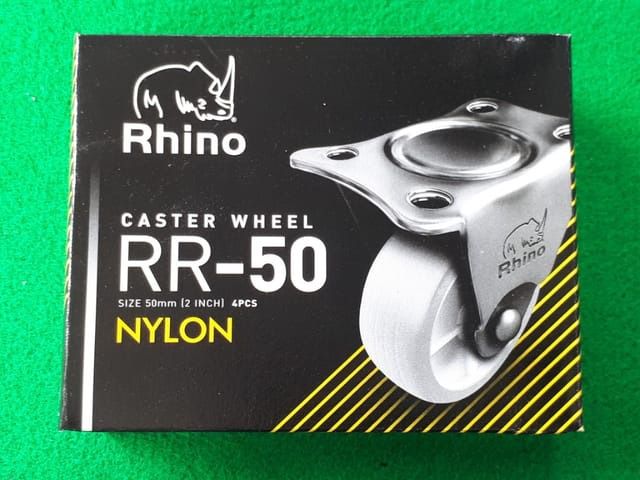 (30) ลูกล้อไนล่อนซิก 2 นิ้ว Rhino ขาตาย 1 ชุด มี 4 ลูก รูปที่ 4