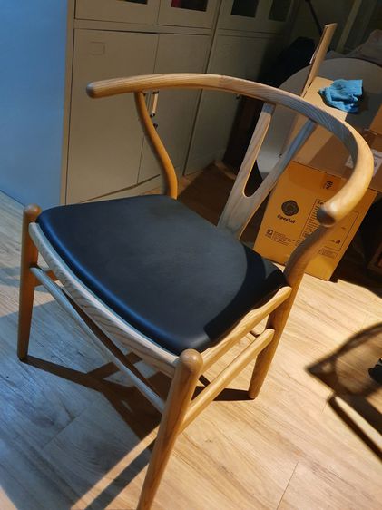 CH24 Wishbone Chair replica หนังแท้ real leather  รูปที่ 5