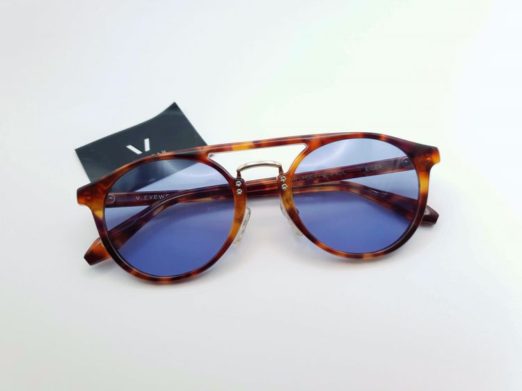 อื่นๆ แว่นตากันแดด 🕶 V Eyewear Mod.Eiger Raw Umber NOS Sunglasses แว่นกันแดด แว่นตา กรอบแว่นตา Gatsby แว่นวินเทจ