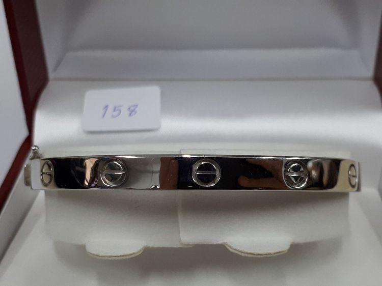 (158) กำไล 18k ขาว เเบบเรียบใส่ได้ทุกวันค่ะ รูปที่ 6