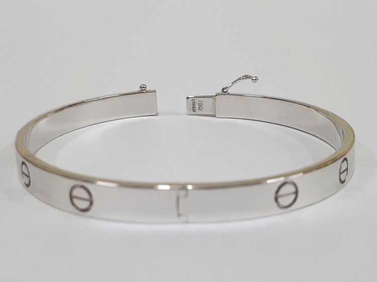 (158) กำไล 18k ขาว เเบบเรียบใส่ได้ทุกวันค่ะ รูปที่ 4