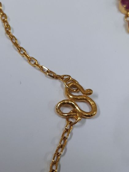 (93) สร้อยพร้อมจี้ ตัวเรือนทอง 90 งานโบราณเก่าเก็บ รูปที่ 5